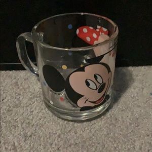 Micky & Minne Mouse Glass Mug
